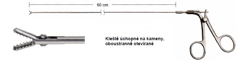 Kliešte na kamene 600 mm, 5 Charr. pevné, obojstranné